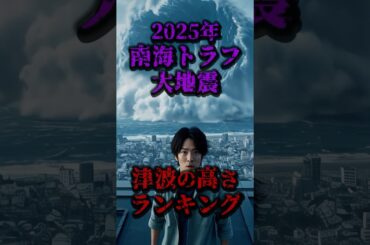 2025年南海トラフ地震、津波の高さランキング #南海トラフ地震 #地震 #津波 #都市伝説 #東日本大震災
