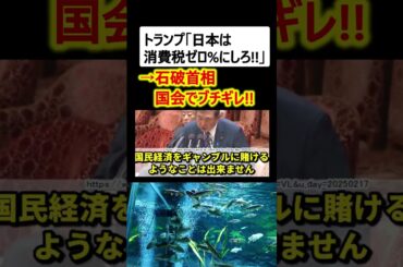 トランプ「消費税ゼロにしろ」→石破首相、ぶちギレ&断固拒否!! #政治ニュース