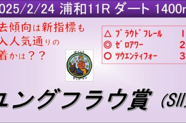 【ユングフラウ賞2025】ヤングマン氏のレース予想！桜花賞を見据え東京2歳牝馬優駿を使った馬達が参戦！！浦和のコース適性を見定めるのに最適なレース