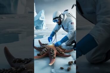 🔵 Futuristic Rescue! Healing a Giant Antarctic Sun Starfish 🌊❄️ #arcticwildlife # SunStarfish  #fun