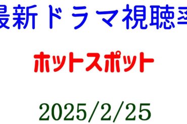 ホットスポット！視聴率速報☆2025年2月25日付