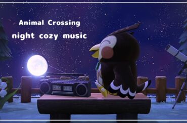 【あつ森】島オリエンテーションのBGM｜フータと真夜中まったり夜更かし｜月と星｜作業、勉強、睡眠導入｜Animal Crossing｜ACNH｜night｜Relaxing｜cozy music
