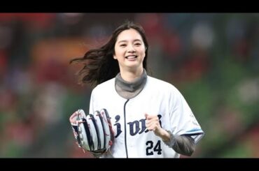「スタートダッシュを後押ししたい」新川優愛さんが西武の始球式に登場　昨季8連敗止めた「勝利の女神」u