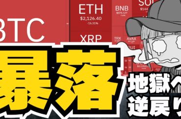 【💀急展開】仮想通貨・高騰から一転、大暴落！ビットコインにいったい何が？／XRP、SOL、ADAに危険信号／日本で大問題になっているミームコインの問題点