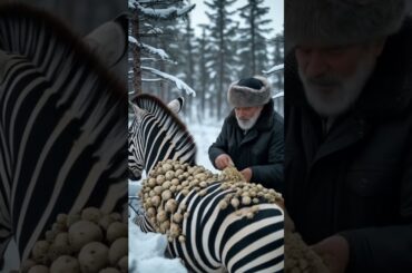 Elderly Man Rescues ARCTIC ZEBRA Covered in Strange Barnacles! 🦓❄️#arcticrescue