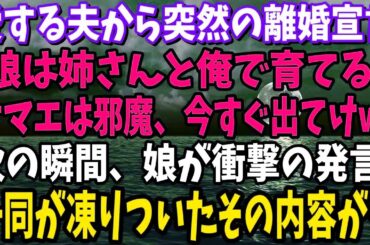 【スカッと】夫から突然の離婚宣言「娘は姉さんと俺で育てる！オマエは出てけw」→娘の衝撃の一言で夫は顔面蒼白に…