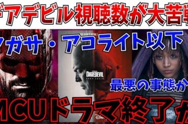 【悲報】MCUドラマ完全終了か…デアデビルの視聴回数がアコライト、アガサ以下の大苦戦へ…【MCU/マーベル/キャプテン・アメリカ：ブレイブ・ニュー・ワールド】