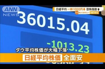 日経平均株価一時1000円↓　恐怖指数↑【知っておきたい！】【グッド！モーニング】(2025年3月12日)