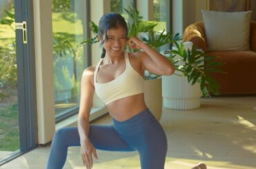 ローラ、美ボディ際立つヨガウェア姿でトレーニング！自然体で日常的なシーンを描く　新CM「アーモンド・ブリーズ ローラ篇」