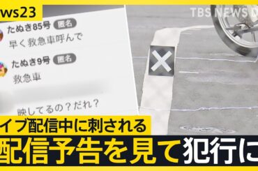 「動画の配信予告を見て犯行に」ライブ配信中の女性（22）が男に刺され死亡　2人の間に金銭トラブルか【news23】｜TBS NEWS DIG