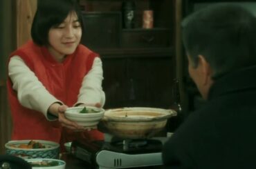 高倉健＆広末涼子【鉄道員（ぽっぽや）】お鍋を振る舞う亡き娘に似た少女（広末涼子）の奇跡