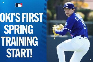 Roki Sasaki tosses four shoutout innings in FIRST Spring Training start! | 佐々木朗希ハイライト