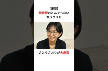 【衝撃】さとうさおり「政治家は相続税を払っていない」