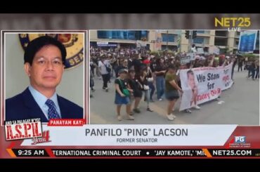 PING LACSON on Effects of Former President Duterte's Arrest: Interview on NET25