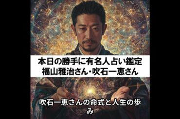 勝手に有名人占い鑑定！（福山雅治さん・吹石一恵さん）