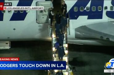 Tokyo Series: Dodgers team plane Atlas Air returns from Japan