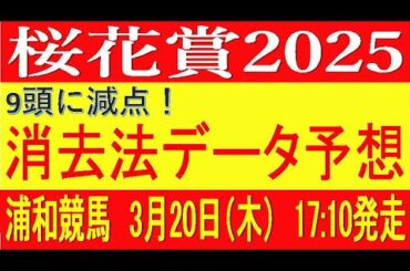 桜花賞（浦和競馬）⚠️9頭が消える！消去法データ予想