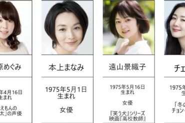 就職氷河期世代の女性芸能人・有名人 1975年（昭和50年）生まれ（女優・タレント・お笑い芸人・昭和・平成・90年代・懐かしの）