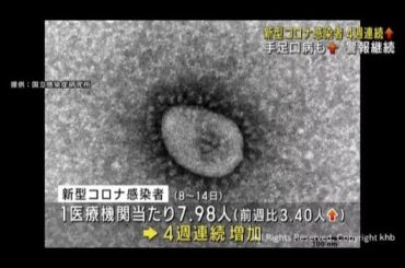 新型コロナ感染者数　宮城県で４週連続増加　手足口病は感染者数増加で警報を継続