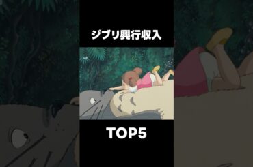 ジブリ歴代興行収入TOP5 #ジブリ #雑学 #アニメ #千と千尋の神隠し #ハウルの動く城 #もののけ姫 #風立ちぬ #崖の上のポニョ #興行収入