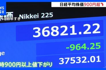 日経平均株価は一時900円以上値下がり　市場関係者「トランプ氏の関税政策に引き続き警戒が必要」｜TBS NEWS DIG