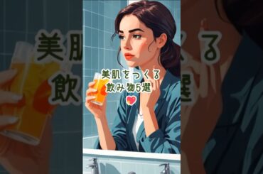 美肌をつくる飲み物5選 ✨ #美肌 #美容 #飲み物 #雑学 #肌荒れ #shorts