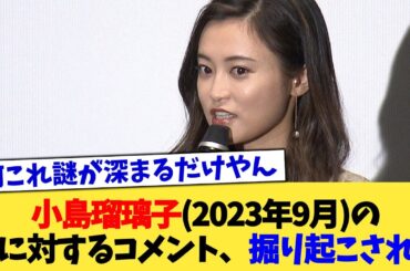小島瑠璃子(2023年9月)の夫に対するコメント、掘り起こされる【2chまとめ】【2chスレ】【5chスレ】