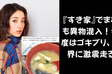 【『すき家』に再び衝撃！】石原さとみのCM契約にも影響？『すき家』異物混入問題の波紋 #石原さとみ #降板 #すき家
