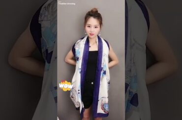 Wearing A SPRING Scarf like a top for girls? #shorts #scarf #fashion