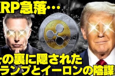 【衝撃暴露】XRP（リップル）急落の裏に隠された、トランプとイーロンの陰謀！？
