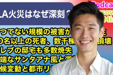 ロサンゼルス大規模火災：1月に発生した原因と被害、気候変動との関連は？【AIポッドキャスト】