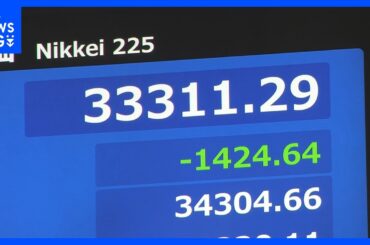 【速報】日経平均株価　下落幅が1400円以上に拡大｜TBS NEWS DIG