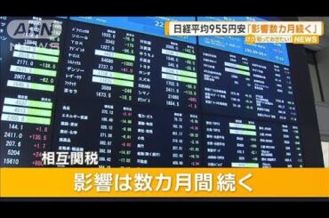 日経平均終値955円安い3万3780円 “相互関税ショック” 専門家「影響が数カ月間続く」【知っておきたい！】【グッド！モーニング】(2025年4月5日)