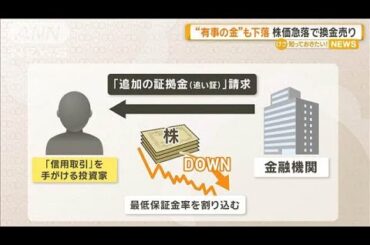 “有事の金”も下落　株価急落で換金売り【知っておきたい！】【グッド！モーニング】(2025年4月8日)