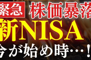 【株価暴落】新NISA始めるなら、下落時はいつがおすすめ…？理由はコレです。