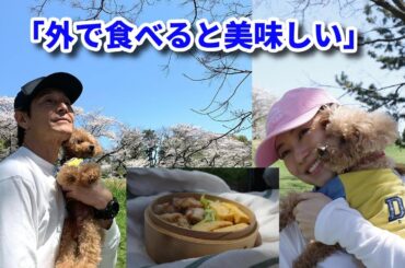 内山理名＆吉田栄作のほっこりピクニック！手作り弁当の中身が超絶品♡愛犬との2ショットや桜満開の写真も公開「夫婦で撮り合ってる？」と話題に