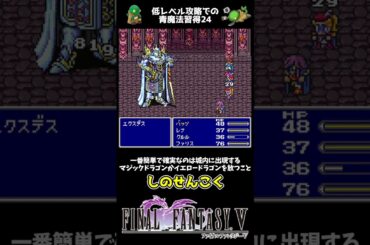 FF5 低レベル攻略での青魔法習得法25 しのせんこく FINAL FANTASY V ショート #レトロゲー #FF5 #snes