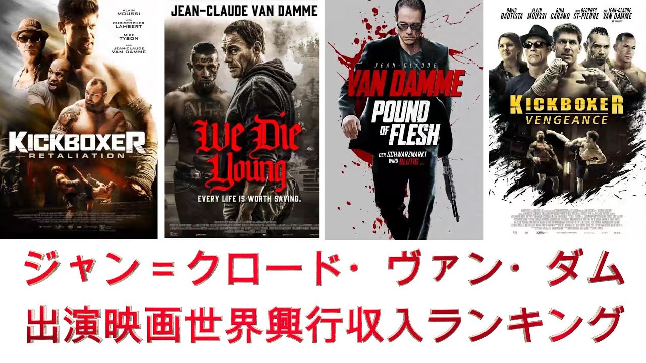 ジャン＝クロード・ヴァン・ダム出演映画世界興行収入ランキング（Worldwide Box Office for Jean-Claude Van Damme Movies）