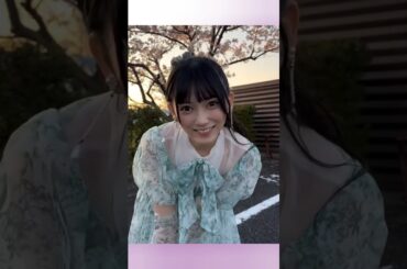 乃木坂46 桜をバックにネーブルオレンジを踊るやん&てれぱん&さっちゃん
