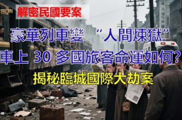 【解密民國要案】70-81章：豪華列車變 “人間煉獄”,車上 30 多國旅客命運如何？揭秘臨城國際大劫案！#懸案故事集 #臨城國際大劫案#民國土匪傳奇#火車劫案#跨國旅客危機#民國奇案#土匪督軍博弈