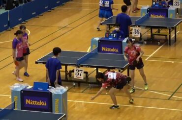 2021年IH 卓球 女子ダブルス1回戦 仲川詩乃・松野蘭 駒大苫小牧(北海道) vs 下鳥郁・山田桃子 前橋商(群馬)
