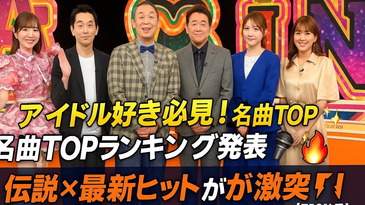【タイトル（見出し）】アイドル好き必見！プロが選んだ名曲TOPランキング発表🎤✨伝説×最新ヒットが激突🔥【TBS特番】