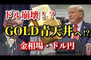 【金相場】【ドル円】ドルは基軸通貨の地位が失われ、安全資産として金だけが上昇する！？【COMEX金】
