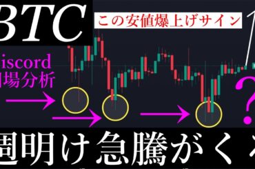 📈近日上昇する。今のビットコイン安値の動き爆上げサインです。