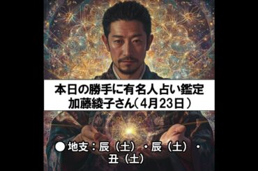 【勝手に有名人占い鑑定！】4月23日生まれ、加藤綾子さん