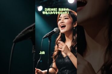 田原俊彦＆芳根京子が誕生日！【2月28日】生まれの有名人！上白石萌歌も！＃芸能人＃誕生日＃ずんだもん #今日はにゃんの日 #雑学 #ねこたんの解説#ずんだもん解説