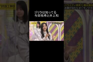 乃木坂 ゴリラは知ってる与田祐希と井上和