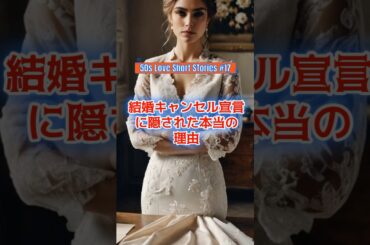 50s Love Short Stories #17 【結婚キャンセル宣言に隠された本当の理由】#大人の恋愛 #結婚への道 #50代の恋愛