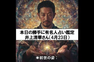 【勝手に有名人占い鑑定！】4月23日生まれ、井上清華さん