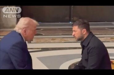 米ウクライナ首脳　葬儀前の大聖堂で15分会談(2025年4月27日)